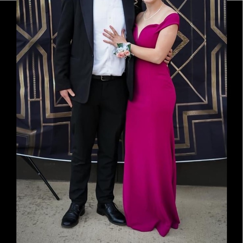 Fuschia / Pink long Prom dress